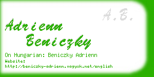 adrienn beniczky business card
